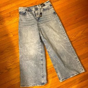 Relaxed wide leg super high rise jeans 14s